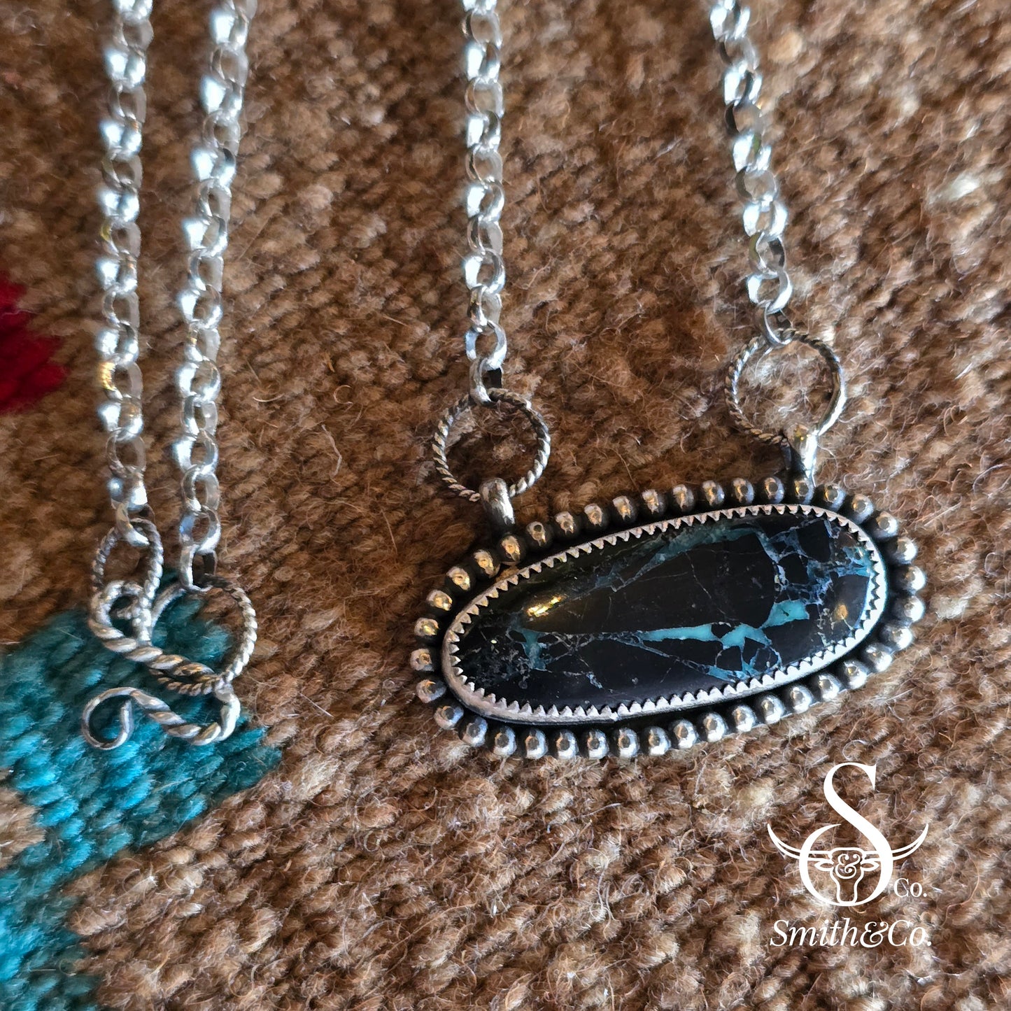 Black Buffalo bar necklace