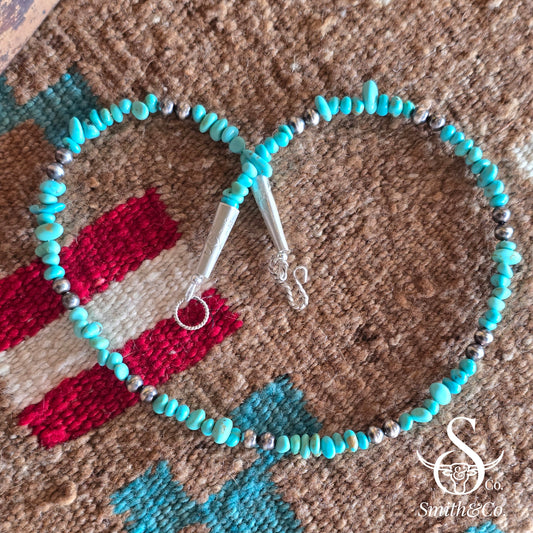 Turquoise and pearls